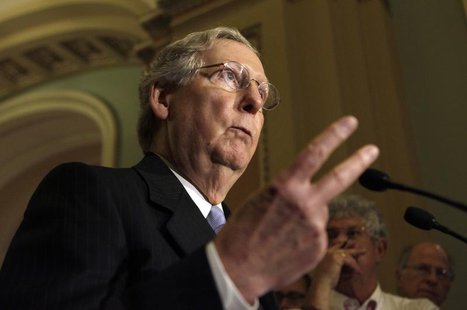U.S. Senate Minority Leader Mitch McConnell (R-KY) speaks to the media on Capitol Hill in Washington June 18, 2013. REUTERS/Yuri Gripas U.S. Senate Minority Leader Mitch McConnell (R-KY) speaks to the media on Capitol Hill in Washington June 18, 2013. REUTERS/Yuri Gripas