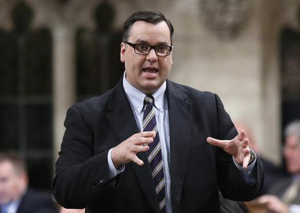 Canada's Heritage Minister James Moore speaks during Question Period in the House of Commons on Parliament Hill in Ottawa June 18, 2013. REU Canada's Heritage Minister James Moore speaks during Question Period in the House of Commons on Parliament Hill in Ottawa June 18, 2013. REU