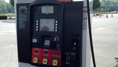 Gas Pump in Suamico (Photo by: WTAQ Reporter Jeff Flynt). Gas Pump in Suamico (Photo by: WTAQ Reporter Jeff Flynt).