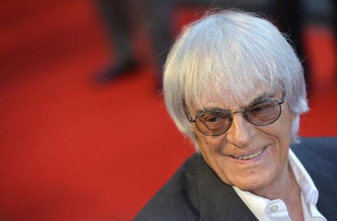 Bernie Ecclestone arrives at the world premiere of Rush at a cinema in Leicester Square, central London, September 2, 2013. REUTERS/Toby Mel Bernie Ecclestone arrives at the world premiere of Rush at a cinema in Leicester Square, central London, September 2, 2013. REUTERS/Toby Mel