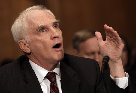 Federal Reserve Board Governor Daniel Tarullo gestures as he testifies before a Senate Banking, Housing and Urban Affairs Committee hearing Federal Reserve Board Governor Daniel Tarullo gestures as he testifies before a Senate Banking, Housing and Urban Affairs Committee hearing