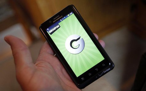 The Groupon smartphone app is displayed on a Motorola Droid Bionic cell phone in Denver November 4, 2011. REUTERS/Rick Wilking The Groupon smartphone app is displayed on a Motorola Droid Bionic cell phone in Denver November 4, 2011. REUTERS/Rick Wilking