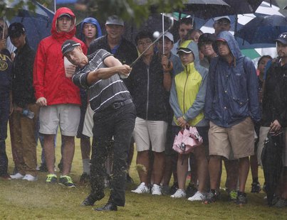 Henrik Stenson of Sweden hits from the rough off the 17th fairway during the third round of the Tour Championship golf tournament at East La Henrik Stenson of Sweden hits from the rough off the 17th fairway during the third round of the Tour Championship golf tournament at East La