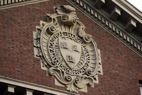 A seal hangs over a building at Harvard University in Cambridge, Massachusetts November 16, 2012. REUTERS/Jessica Rinaldi A seal hangs over a building at Harvard University in Cambridge, Massachusetts November 16, 2012. REUTERS/Jessica Rinaldi