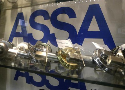 Assa Abloy locks are displayed in a shop in Riga, September 19, 2013. REUTERS/Ints Kalnins Assa Abloy locks are displayed in a shop in Riga, September 19, 2013. REUTERS/Ints Kalnins