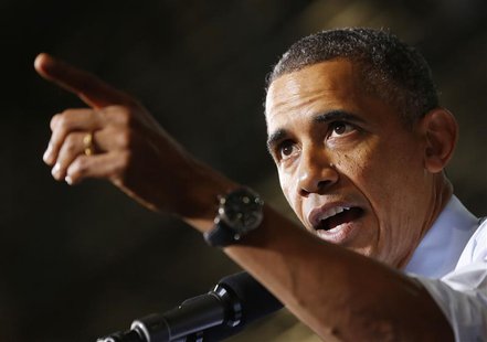 U.S. President Barack Obama speaks at the Ford Kansas City Stamping Plant Liberty in Liberty, Missouri September 20, 2013. REUTERS/Larry Dow U.S. President Barack Obama speaks at the Ford Kansas City Stamping Plant Liberty in Liberty, Missouri September 20, 2013. REUTERS/Larry Dow