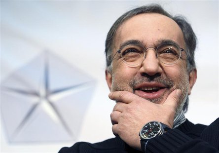Chrysler Group LLC Chairman and CEO Sergio Marchionne answers questions from the media in downtown Detroit, Michigan in this file photo take Chrysler Group LLC Chairman and CEO Sergio Marchionne answers questions from the media in downtown Detroit, Michigan in this file photo take