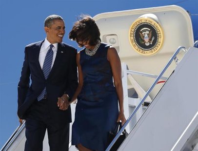 U.S. President Barack Obama and first lady Michelle Obama arrive in New York, where Obama will attend the United Nations General Assembly Se U.S. President Barack Obama and first lady Michelle Obama arrive in New York, where Obama will attend the United Nations General Assembly Se