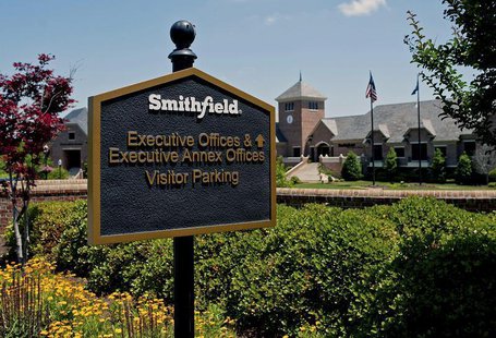 The executive offices of Smithfield Foods are seen in Smithfield, Virginia May 30, 2013. REUTERS/Rich-Joseph Facun The executive offices of Smithfield Foods are seen in Smithfield, Virginia May 30, 2013. REUTERS/Rich-Joseph Facun