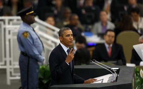 U.S. President Barack Obama addresses the 68th United Nations General Assembly at UN headquarters in New York, September 24, 2013. REUTERS/S U.S. President Barack Obama addresses the 68th United Nations General Assembly at UN headquarters in New York, September 24, 2013. REUTERS/S