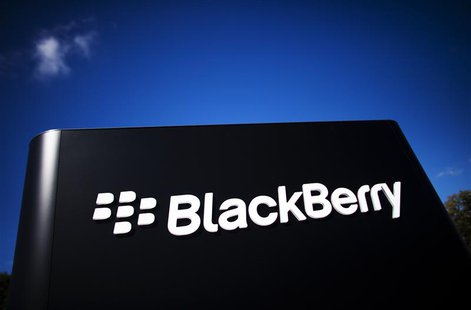The company logo is see at the Blackberry campus in Waterloo, September 23, 2013. REUTERS/Mark Blinch The company logo is see at the Blackberry campus in Waterloo, September 23, 2013. REUTERS/Mark Blinch
