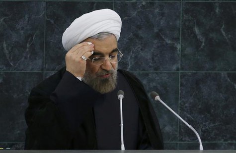 Iran's President Hassan Rouhani pauses while addressing the 68th United Nations General Assembly at UN headquarters in New York, September 2 Iran's President Hassan Rouhani pauses while addressing the 68th United Nations General Assembly at UN headquarters in New York, September 2