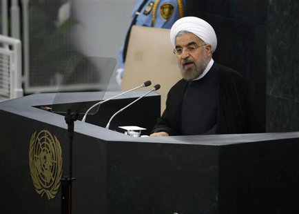 Iran's President Hassan Rouhani addresses the 68th United Nations General Assembly at UN headquarters in New York, September 24, 2013. REUTE Iran's President Hassan Rouhani addresses the 68th United Nations General Assembly at UN headquarters in New York, September 24, 2013. REUTE