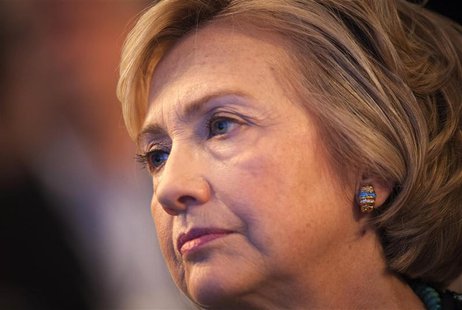 Former U.S. Secretary of State and former U.S. first lady Hillary Clinton sits and watches during the Clinton Global Initiative 2013 (CGI) i Former U.S. Secretary of State and former U.S. first lady Hillary Clinton sits and watches during the Clinton Global Initiative 2013 (CGI) i