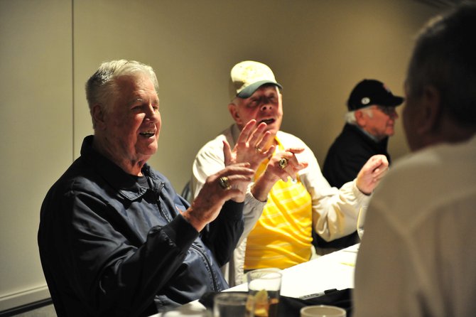 Green & Gold Legends Lunch in Wausau with Bob Long, Bob Skoronski, and Doug Hart. Photo by Dave Kallaway.