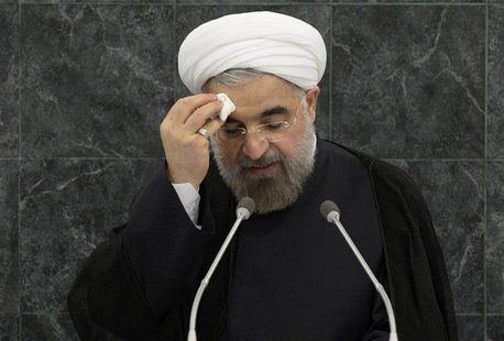 Iranian President Hassan Rouhani addresses the 68th United Nations General Assembly at UN headquarters in New York, September 24, 2013. REUT Iranian President Hassan Rouhani addresses the 68th United Nations General Assembly at UN headquarters in New York, September 24, 2013. REUT