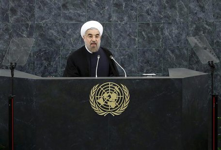 Iran's President Hassan Rouhani addresses the 68th United Nations General Assembly at UN headquarters in New York, September 24, 2013. REUTE Iran's President Hassan Rouhani addresses the 68th United Nations General Assembly at UN headquarters in New York, September 24, 2013. REUTE