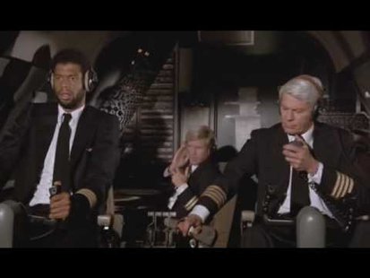 Scene from the movie "Airplane". (Photo from: YouTube). Scene from the movie "Airplane". (Photo from: YouTube).