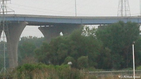 A photo of a dip in the east side of the Leo Frigo Bridge in Green Bay, Sept. 25, 2013. (Photo by: FOX 11). A photo of a dip in the east side of the Leo Frigo Bridge in Green Bay, Sept. 25, 2013. (Photo by: FOX 11).