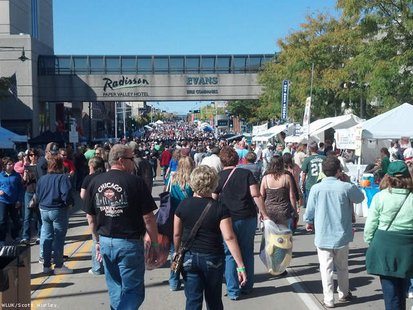 People crowd College Avenue in downtown Appleton for Octoberfest, Sept. 29, 2012. (Photo by: FOX 11). People crowd College Avenue in downtown Appleton for Octoberfest, Sept. 29, 2012. (Photo by: FOX 11).