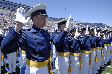 Graduation at the US Air Force Academy. (USAFA.edu) Graduation at the US Air Force Academy. (USAFA.edu)