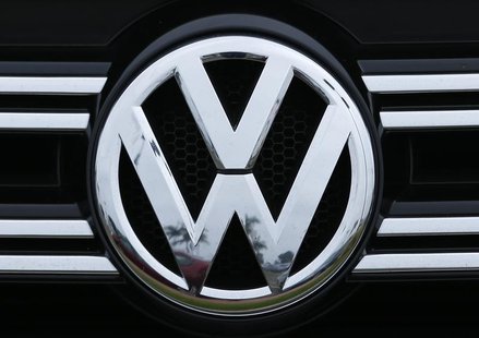 A Volkswagen logo is seen on the front of a Volkswagen vehicle at a dealership in Carlsbad, California, April 29, 2013. REUTERS/Mike Blake A Volkswagen logo is seen on the front of a Volkswagen vehicle at a dealership in Carlsbad, California, April 29, 2013. REUTERS/Mike Blake