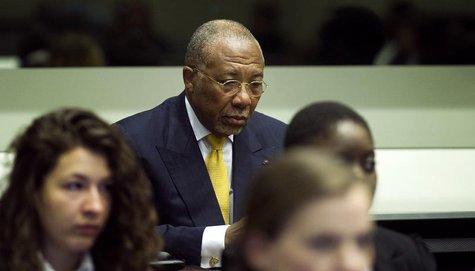 Former Liberian President Charles Taylor listens to the judge at the opening of the sentencing judgement hearing at the court in Leidschenda Former Liberian President Charles Taylor listens to the judge at the opening of the sentencing judgement hearing at the court in Leidschenda