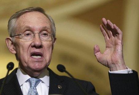 U.S. Senate Majority Leader Harry Reid (D-NV) speaks to reporters at the U.S. Capitol in Washington September 24, 2013. REUTERS/Gary Cameron U.S. Senate Majority Leader Harry Reid (D-NV) speaks to reporters at the U.S. Capitol in Washington September 24, 2013. REUTERS/Gary Cameron