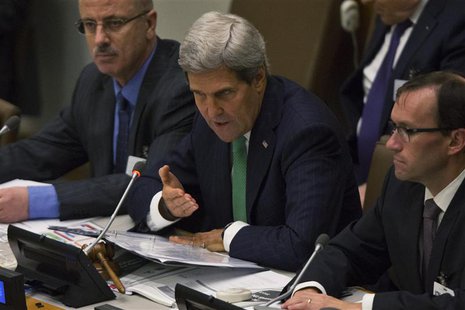 U.S. Secretary of State John Kerry speaks during a meeting of the Ad Hoc Committee for the coordination mechanism for development assistance U.S. Secretary of State John Kerry speaks during a meeting of the Ad Hoc Committee for the coordination mechanism for development assistance