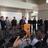 Wisconsin Attorney General J.B. Van Hollen, surrounded by local law enforcement and state legislators, speaks at King Park Pavilion as part of the statewide unveiling of a public awareness campaign against heroin. Wisconsin Attorney General J.B. Van Hollen, surrounded by local law enforcement and state legislators, speaks at King Park Pavilion as part of the statewide unveiling of a public awareness campaign against heroin.
