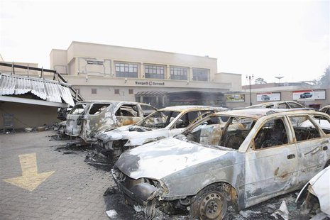 Wreckages of vehicles are seen within the destruction at the Westgate Shopping Centre in Nairobi, following a string of explosions during a Wreckages of vehicles are seen within the destruction at the Westgate Shopping Centre in Nairobi, following a string of explosions during a