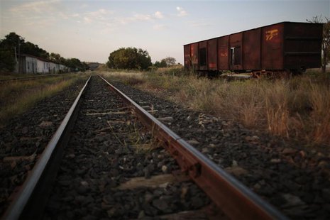 An abandoned train wagon is pictured on the tracks of the Goias Railroad, a little used train line built more than 100 years ago to link cit An abandoned train wagon is pictured on the tracks of the Goias Railroad, a little used train line built more than 100 years ago to link cit