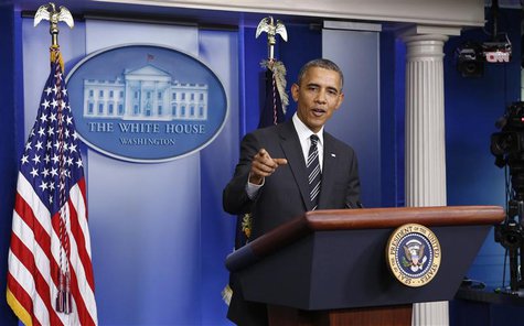 U.S. President Barack Obama gestures as he speaks from the Briefing Room of the White House in Washington September 27, 2013. REUTERS/Kevin U.S. President Barack Obama gestures as he speaks from the Briefing Room of the White House in Washington September 27, 2013. REUTERS/Kevin