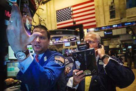Traders work on the floor of the New York Stock Exchange shortly after the opening of markets in New York, September 4, 2013. REUTERS/Lucas Traders work on the floor of the New York Stock Exchange shortly after the opening of markets in New York, September 4, 2013. REUTERS/Lucas