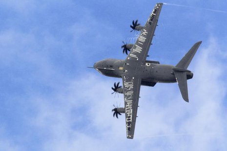 An Airbus A400M military aircraft participates in a flying display during the 50th Paris Air Show at the Le Bourget airport near Paris, June An Airbus A400M military aircraft participates in a flying display during the 50th Paris Air Show at the Le Bourget airport near Paris, June