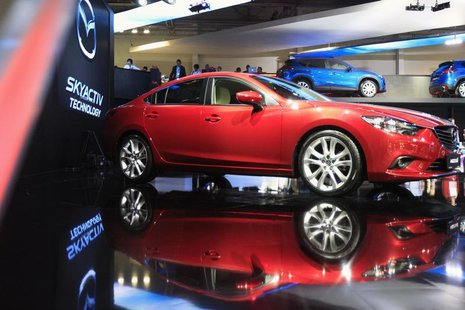 A Mazda 6 is seen on display during the preparations for the Moscow International Automobile Salon August 29, 2012. REUTERS/Sergei Karpukhin A Mazda 6 is seen on display during the preparations for the Moscow International Automobile Salon August 29, 2012. REUTERS/Sergei Karpukhin