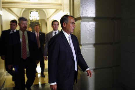 House Speaker John Boehner (R-OH) arrives for a late night closed-door meeting of the House Republican caucus during a rare Saturday session House Speaker John Boehner (R-OH) arrives for a late night closed-door meeting of the House Republican caucus during a rare Saturday session