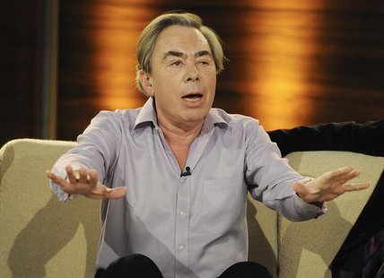 Composer Andrew Lloyd Webber speaks during the German game show "Wetten Dass" (Bet it...?) in Salzburg, March 27, 2010. REUTERS/Kerstin Joen Composer Andrew Lloyd Webber speaks during the German game show "Wetten Dass" (Bet it...?) in Salzburg, March 27, 2010. REUTERS/Kerstin Joen