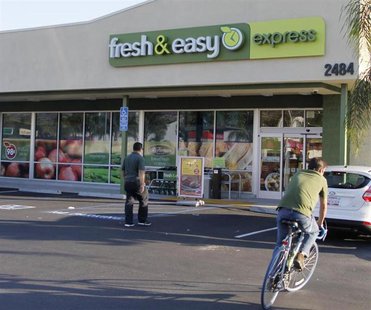 A customer walks towards the entrance of a Fresh & Easy Express food market in Burbank, California October 17, 2012. REUTERS/Fred Prouser A customer walks towards the entrance of a Fresh & Easy Express food market in Burbank, California October 17, 2012. REUTERS/Fred Prouser