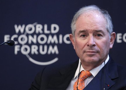 Stephen Schwarzman, chairman and CEO of the Blackstone Group, attends the annual meeting of the World Economic Forum in Davos January 24, 20 Stephen Schwarzman, chairman and CEO of the Blackstone Group, attends the annual meeting of the World Economic Forum in Davos January 24, 20