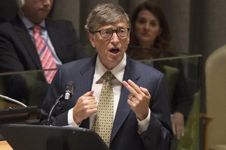 Microsoft founder Bill Gates speaks during the Millennium Development Goals event on the sidelines of the United Nations General Assembly, a Microsoft founder Bill Gates speaks during the Millennium Development Goals event on the sidelines of the United Nations General Assembly, a