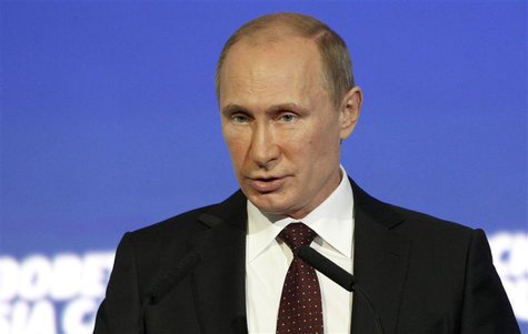 Russian President Vladimir Putin speaks during the VTB Capital Investment Forum "Russia Calling" in Moscow October 2, 2013. REUTERS/Maxim Sh Russian President Vladimir Putin speaks during the VTB Capital Investment Forum "Russia Calling" in Moscow October 2, 2013. REUTERS/Maxim Sh