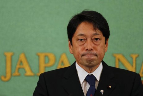 Japan's Defence Minister Itsunori Onodera attends a news conference at the Japan National Press Club in Tokyo September 3, 2013. REUTERS/Tor Japan's Defence Minister Itsunori Onodera attends a news conference at the Japan National Press Club in Tokyo September 3, 2013. REUTERS/Tor