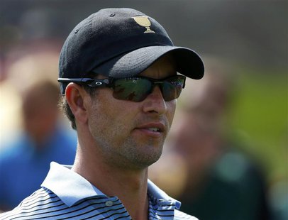 International team member Adam Scott of Australia walks the course during the first practice round for the 2013 Presidents Cup golf tourname International team member Adam Scott of Australia walks the course during the first practice round for the 2013 Presidents Cup golf tourname