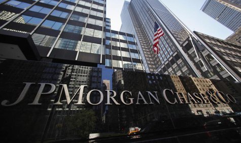 A sign outside the headquarters of JP Morgan Chase & Co in New York, September 19, 2013. REUTERS/Mike Segar A sign outside the headquarters of JP Morgan Chase & Co in New York, September 19, 2013. REUTERS/Mike Segar