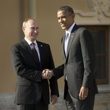 U.S. President Barack Obama (R) and Russia's President Vladimir Putin shake hands during arrivals for the G20 summit at the Konstantin Palac U.S. President Barack Obama (R) and Russia's President Vladimir Putin shake hands during arrivals for the G20 summit at the Konstantin Palac
