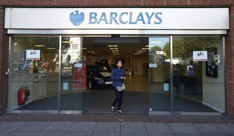 A woman leaves the Swiss Cottage branch of Barclays in London September 20, 2013. REUTERS/Suzanne Plunkett A woman leaves the Swiss Cottage branch of Barclays in London September 20, 2013. REUTERS/Suzanne Plunkett