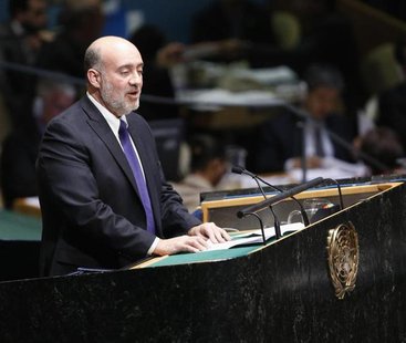Israeli Ambassador to the United Nations Ron Prosor addresses the United Nations General Assembly during a meeting at U.N. Headquarters, in Israeli Ambassador to the United Nations Ron Prosor addresses the United Nations General Assembly during a meeting at U.N. Headquarters, in