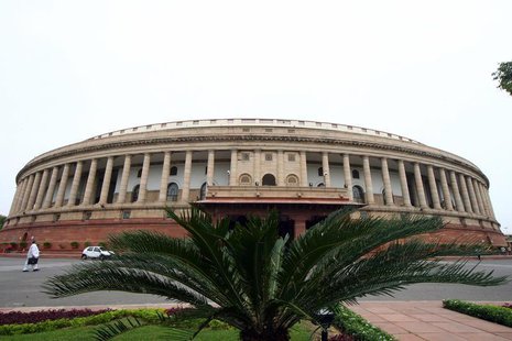 A view of the Indian parliament building is seen in New Delhi July 21, 2008. REUTERS/B Mathur A view of the Indian parliament building is seen in New Delhi July 21, 2008. REUTERS/B Mathur