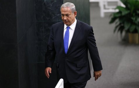 Israel's Prime Minister Benjamin Netanyahu walks from the podium after delivering his address to the 68th United Nations General Assembly at Israel's Prime Minister Benjamin Netanyahu walks from the podium after delivering his address to the 68th United Nations General Assembly at
